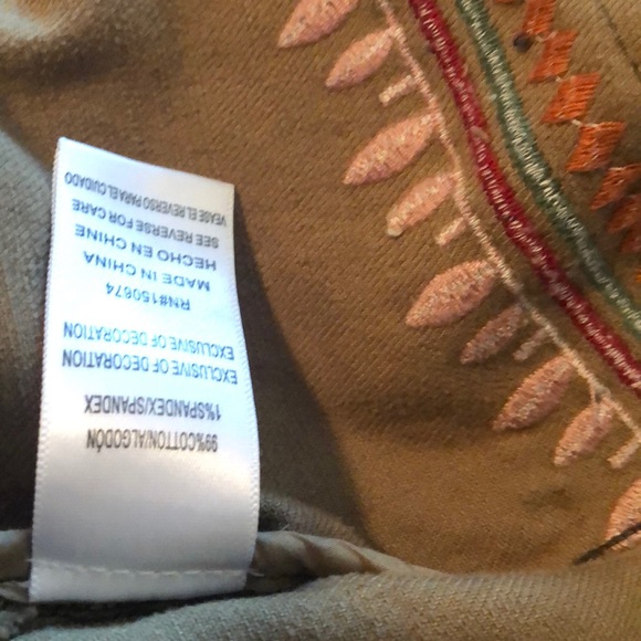 Vintage look heavy twill embroidered jacket - Picture 8 of 8